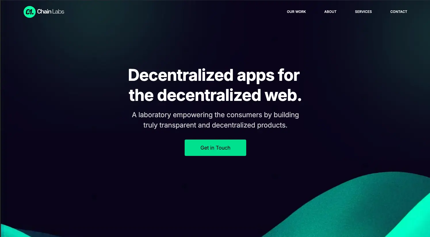 ChainLabs main page screenshot